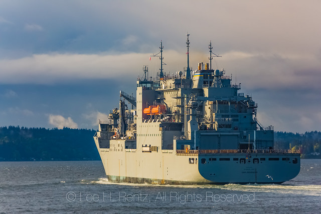 Navy Ship Carl Brashear on Puget Sound near Bremerton