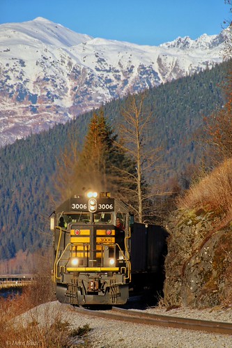 Black And Gold Morning by Dave Blaze Rail Photography, It's only 90 min or so past sunrise as a big 120S heading for Whittier catches the morning glow alon