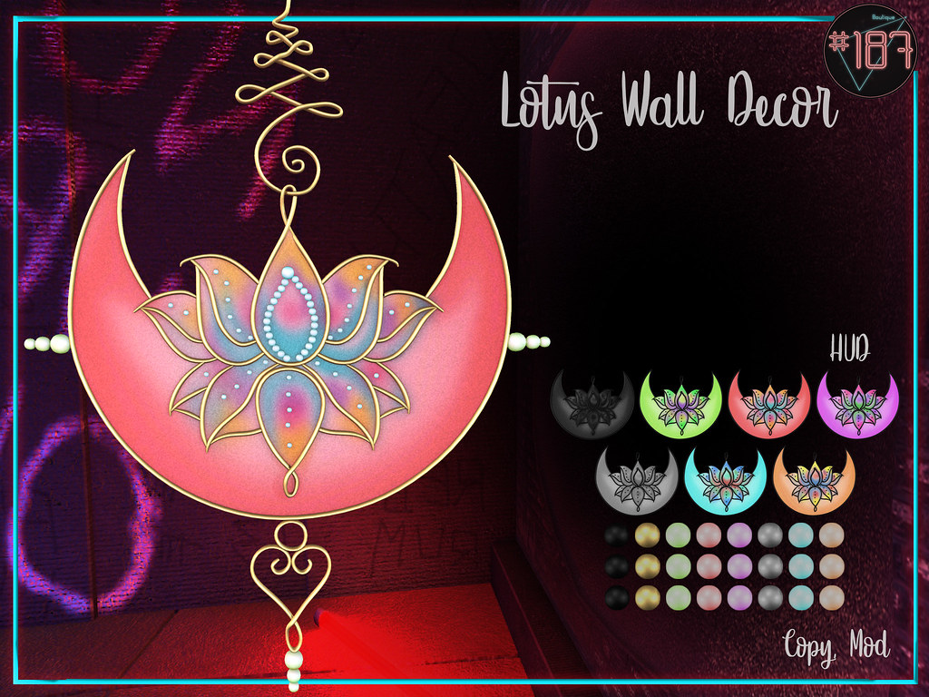 #187# Lotus Wall Decor for Shiny Shabby