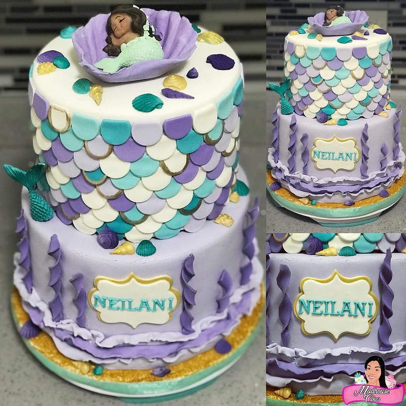 Mermaid Baby Shower Cake by Madhouse Cakes