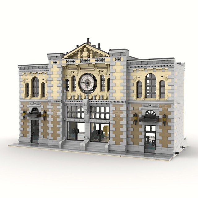 Lego MOC modular • The Central Station • Train Station