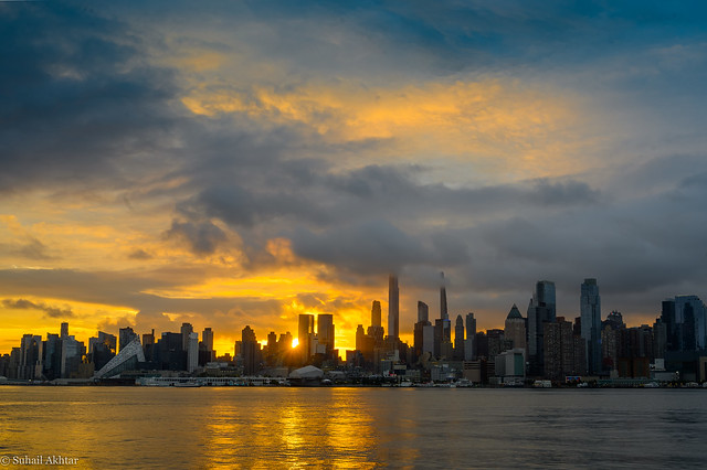 Sun Rises on the New York Skyline