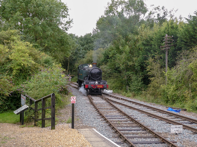 4144, Steam loco running round at Yarwell on the Nene Valley Railway, 11 August 2021,