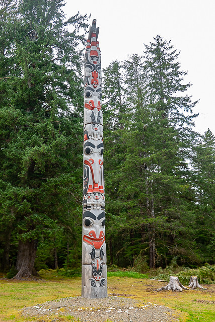 The Legacy Pole erected in 2013 at Windy Bay on Lyell Island