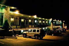 Historic photo from Monday, August 8, 2005 - North American Motel at night - demolished 2008 (by Jann on Flickr) in Humber Bay