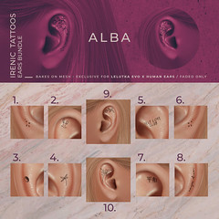 ALBA - Irenic Tattoos Ears Bundle @ Harajuku