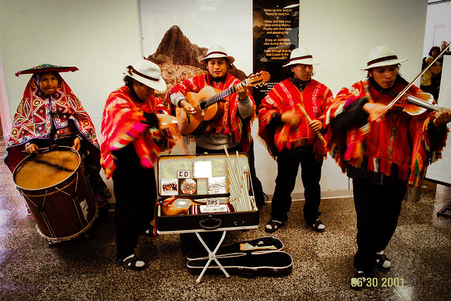 Airport band in Cusco, Peru
