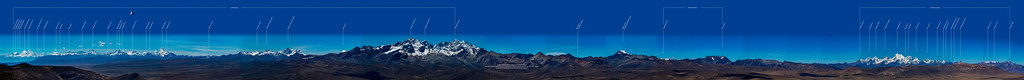 Panorama Cordillera Blanca, Cordillera Huallanca, y Cordillera Huayhuash.