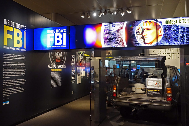 Times Sq Bombers SUV at the Exhibit “Inside today’s FBI – Fighting Crime in the age of Terror” at Newseum at 555 Pennsylvania Ave in Washington DC
