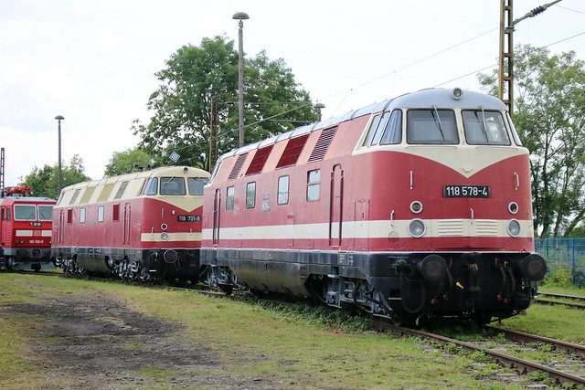 TEV: 118 731-9 und 118 578-4 im Eisenbahnmuseum Weimar