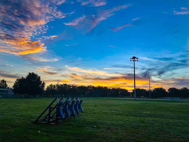 Football practice sunrise