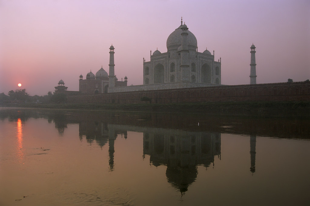 The Taj Mahal And Yamuna River At Sunrise Commissioned In Flickr