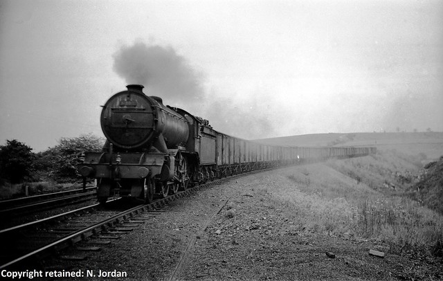 CAIMF394-DO.290-1515-1920, Class K3, No.61803, (Shed No.40B, Immingham), on Grimsby Fish Vans, on Waleswood Curve, near Beighton-20-04-1957