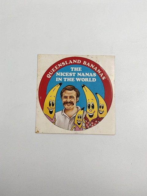 Vintage John Newcombe Queensland Bananas Sticker