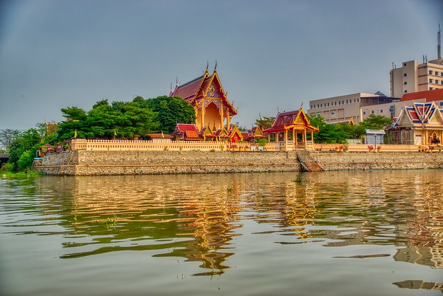 Wat Pichai Songkram by the Chao Phraya river in Ayutthaya, Thailand