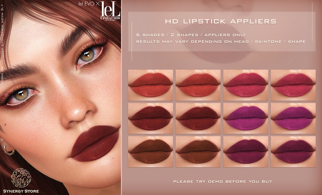 Synergy – Lelutka HD Lipstick Applier for EVO / EVO X heads – Mbeya♥
