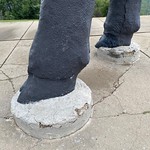 Foot cement of World's Largest Buffalo @ Jamestown, North Dakota