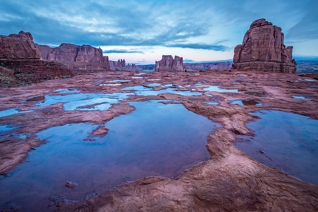 Wet Autumn Morning, Arches National Park