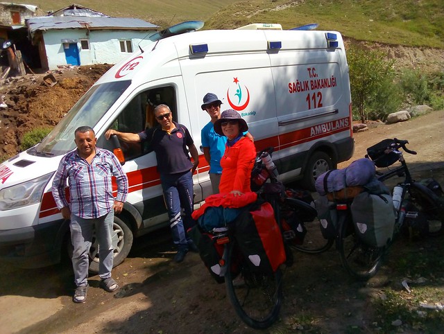 Amazing to see this mobile unit giving covid 19 vaccinations and answering questions in a fairly remote village (Güllüdağ, Şenkaya) by bryandkeith on flickr