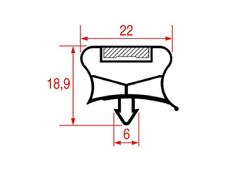 Guarnizione magnetica 2000mm compatibile frigorifero universale