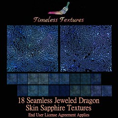 TT 18 Seamless Jeweled Dragon Skin Sapphire Timeless Textures