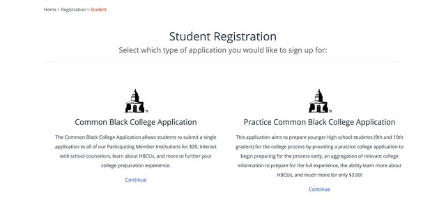 common black college application