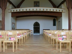 looking back from the altar in the new church (2007)