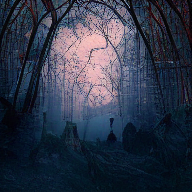 a spooky forest