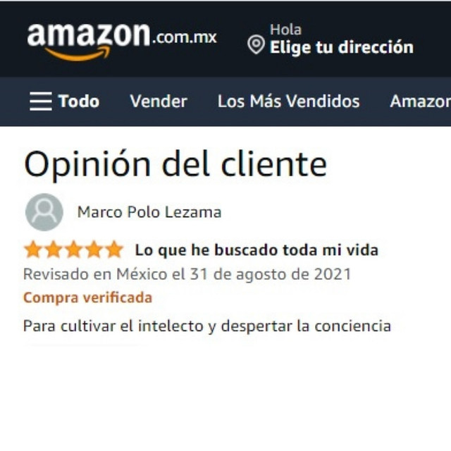 Opinión en Amazon de un lector de México sobre mi libro La corrupción inarmónica