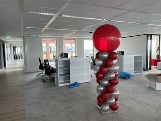 Ballonpilaar Breed Rond Fagron Rotterdam | by Globos Ballonnen