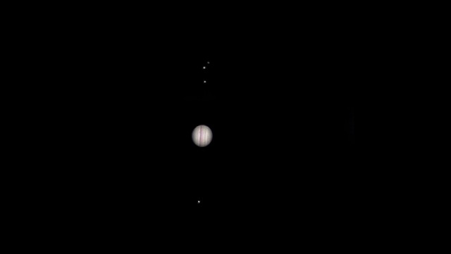 Jupiter and its moons Sep 1st 2021 (Montage)