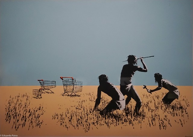 Trolley Hunters, Banksy, Cordoaria de Lisboa, 2019.