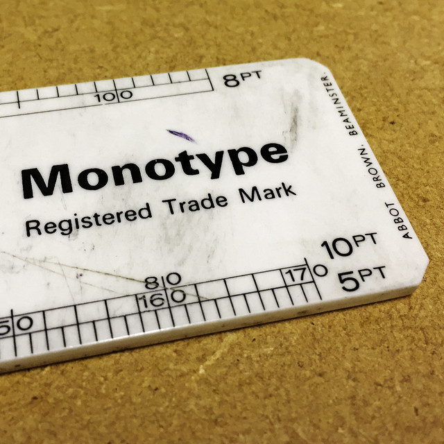 Monotype ruler