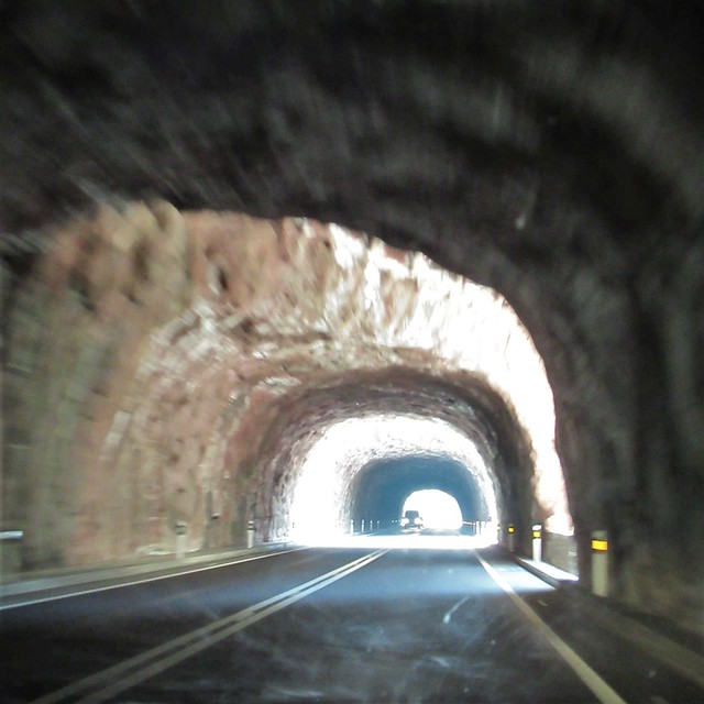 Tunnels on Road N-123 near Olvena, Spain