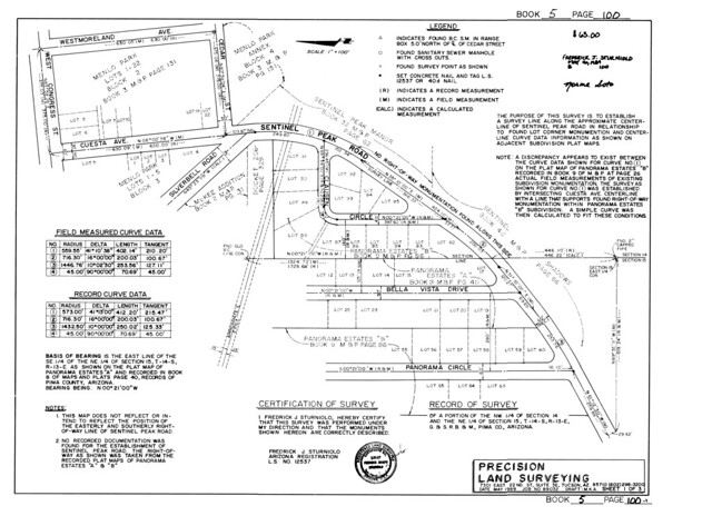 19960307 Panorama Estates Survey by Precision Surveying Inc. Ferriel Allen - RS-05-100_001