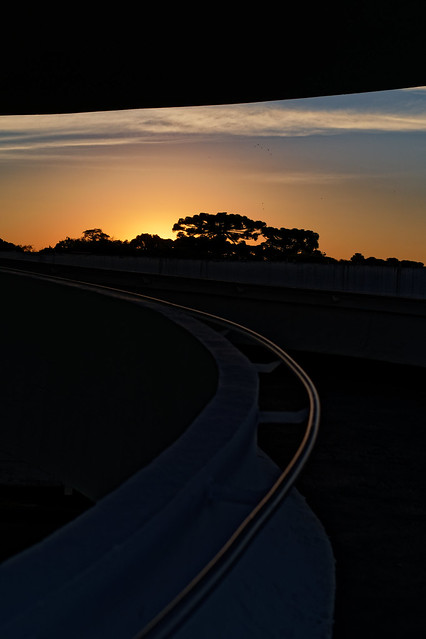 sunset and curve