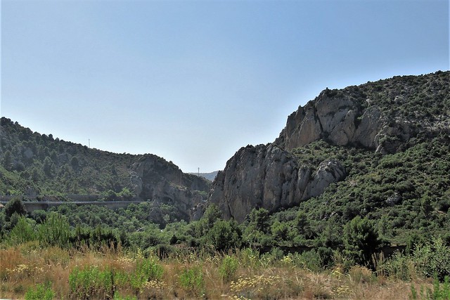 Cliffs of Río Ésera gorge near Olvena, Spain
