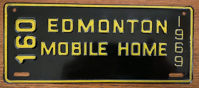 1969 Edmonton Mobile Home license plate
