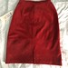 Skirt red suede