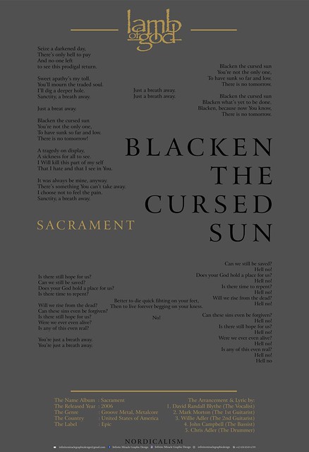 Lamb of God - Blacken the Cursed Song Poster Lyric