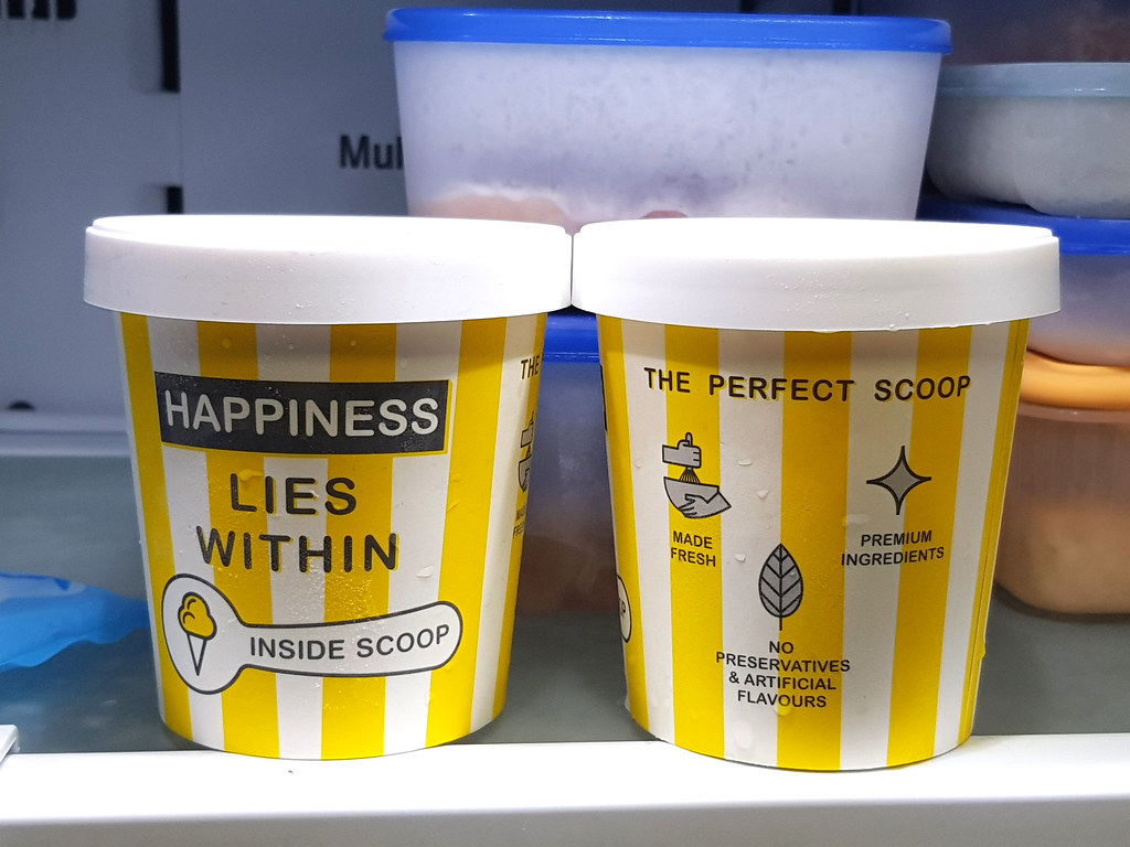 貓山王榴槤雪糕 Musang King Durian Ice Cream (1 pint) rm$38.50 & "尖不辣"雪糕 Cempedak Ice Cream rm$38.50 (1 pint) @ Inside Scoop USJ10