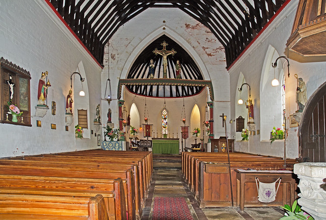 Wold Newton, All Saints, interior to east