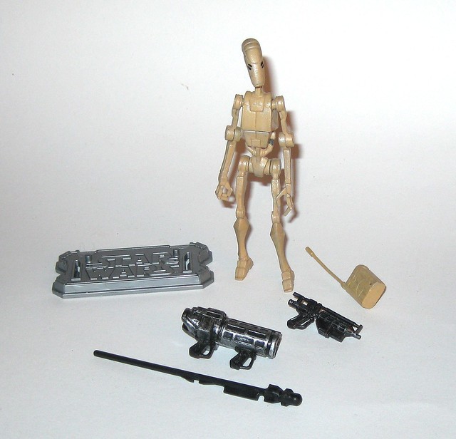 battle droid from star wars the clone wars landing at point rain 2 pack blue black 2010 hasbro a