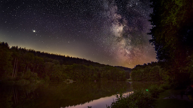Milkyway at the 'Beuerbach See' Hesse, Germany