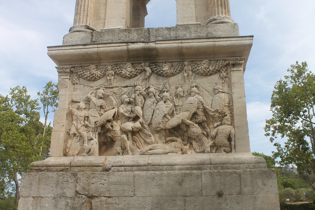 Relief of the Greeks and Trojans fighting over Patroclus