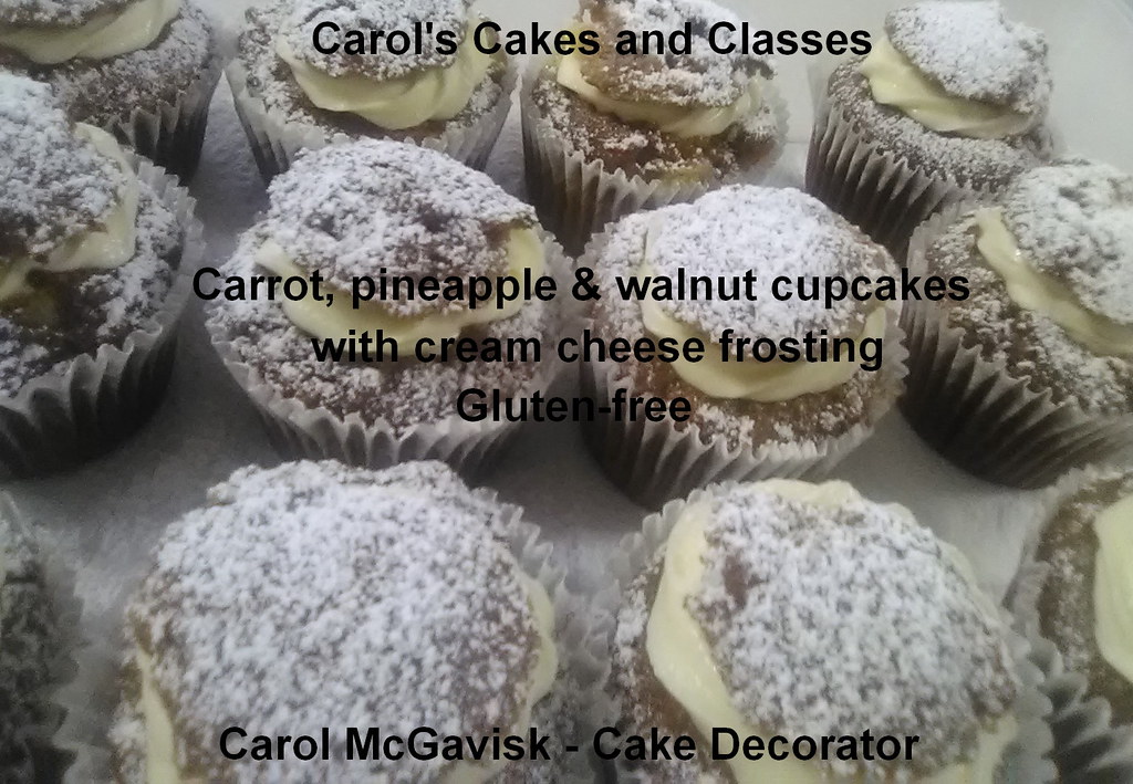 Cupcakes, Carrot, Pineapple & Walnut with Cream Cheese Frosting. 12th June 2021