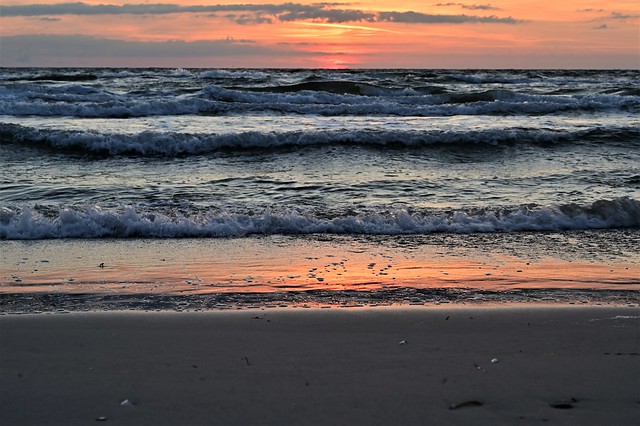 Sonnenaufgang am Strand von Haffkrug