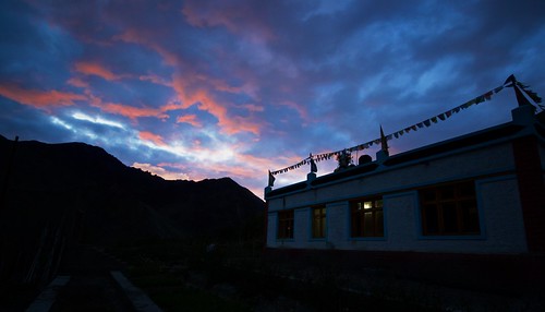 India 2017 - Trek Markha Valley & Stok Kangri 092 v2 Rumbak village by mckaysavage, Sunset over my homestay guesthouse at Rumbak village. Rumbak village is where I stayed the 3rd night