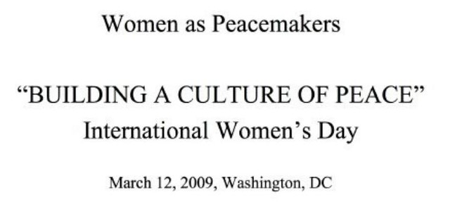 USA-2009-03-12-Women's Day in Washington, DC, Promotes a Culture of Peace