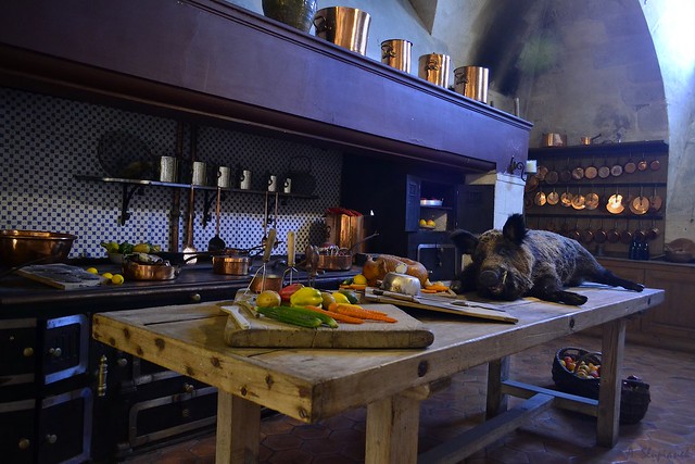Late medieval kitchen in Vaux Le Vicomte Castle (Maincy)